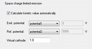 Section in the SCL dialog box to define the model dependent parameters.